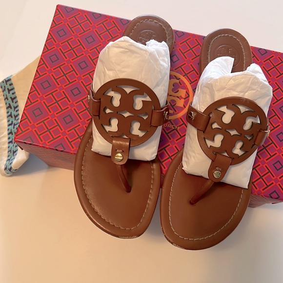 Tory Burch Shoes - Tory Burch Miller Sandals Brown Size 8.5 - box & dust bag included